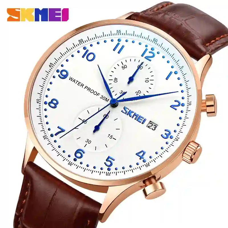 SKMEI 9301 Waterproof Quartz Mens Watches Business Men's Watch Durable Steel Dive Men Wristwatch Clock Reloj Masculino 1986