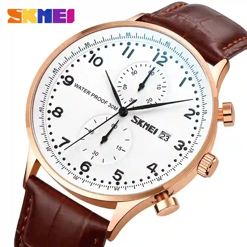 SKMEI 9301 Waterproof Quartz Mens Watches Business Men's Watch Durable Steel Dive Men Wristwatch Clock Reloj Masculino 1986