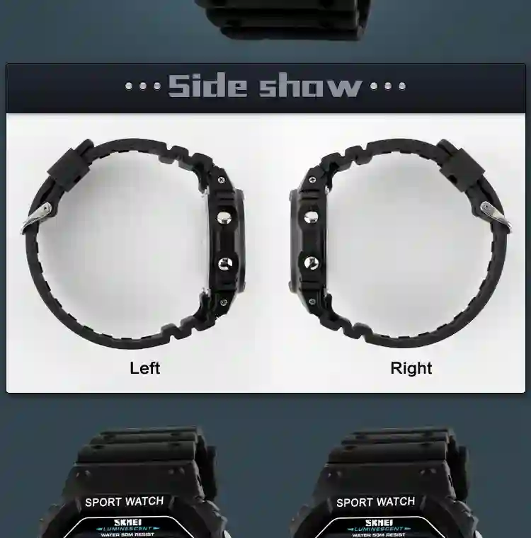 SKMEI 1134 Digital Sport Men's Watches Waterproof Military Watch Alarm Calendar Male Electronic Clock relogio masculino 1628