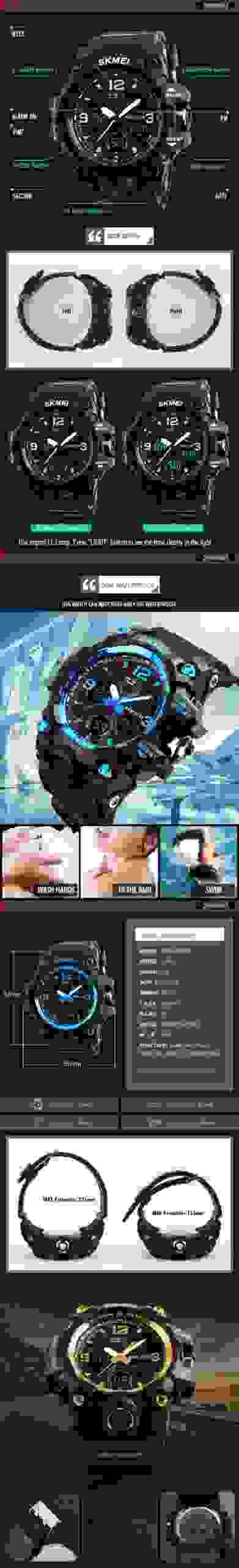 SKMEI 1155 Men Digital Sport Men Watch Electronic Military Wristwatches Waterproof Shockproof Male Men's Clock Watches 1637 1358