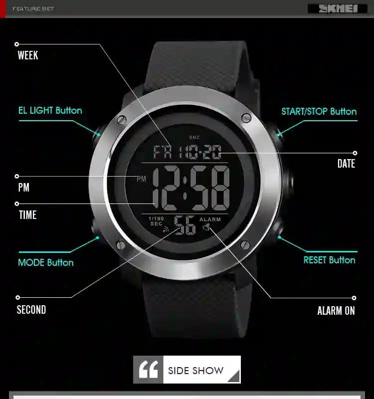 SKMEI 1416 Sport Watch Men Luxury Waterproof Electronic Watches Alarm Clock Men's Digital Wristwatches Relogio Masculino 1426