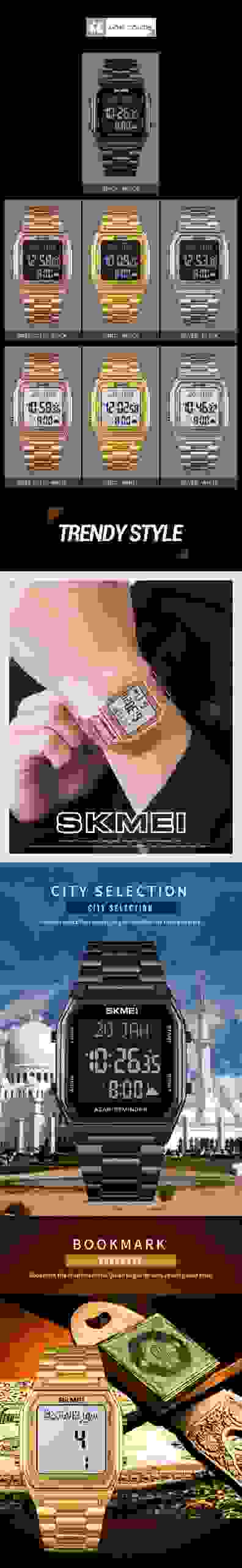 SKMEI 1763 Business Men Watch Fashion Sport Waterproof Display Digital Led Electronic Mens Wristwatches Man Clock Reloj Masculin