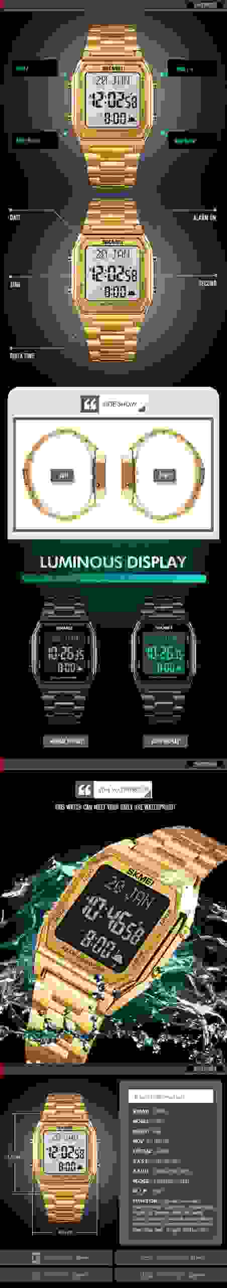 SKMEI 1763 Business Men Watch Fashion Sport Waterproof Display Digital Led Electronic Mens Wristwatches Man Clock Reloj Masculin