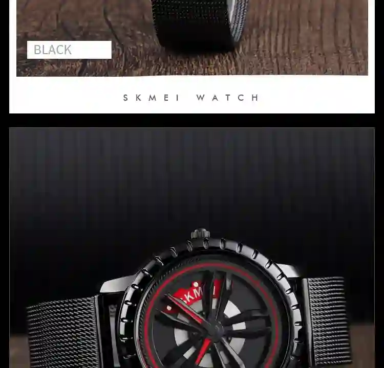 SKMEI 1634 Luxury Waterproof Quartz Mens Wristwatches Wheel Rotating Creative Date Calendar Men Watch Clock Reloj Masculino 1985