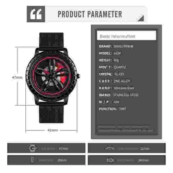 SKMEI 1634 Luxury Waterproof Quartz Mens Wristwatch - Image 4