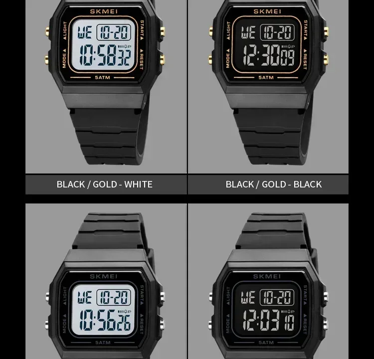 SKMEI 1683 Luxury Waterproof Mens Watches Electronic Sports Simple Stopwatch Wristwatches for Men Women Girl Relogio Masculino