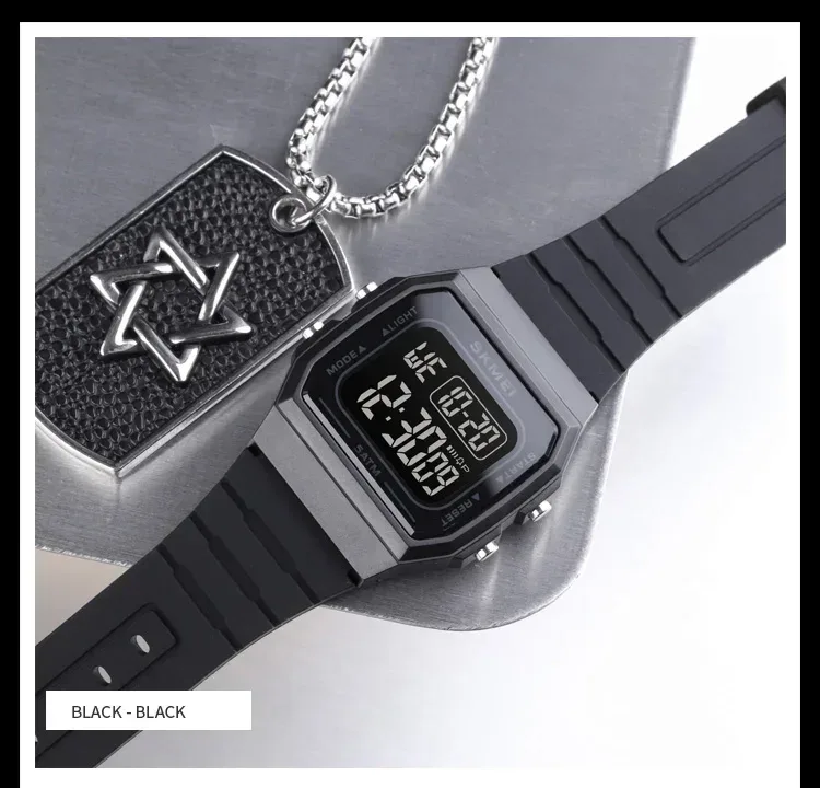SKMEI 1683 Luxury Waterproof Mens Watches Electronic Sports Simple Stopwatch Wristwatches for Men Women Girl Relogio Masculino