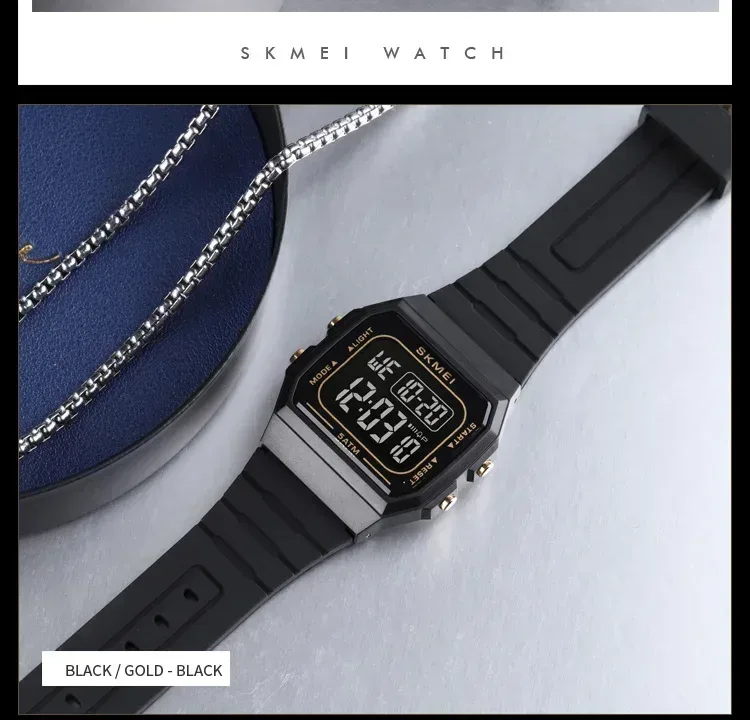 SKMEI 1683 Luxury Waterproof Mens Watches Electronic Sports Simple Stopwatch Wristwatches for Men Women Girl Relogio Masculino