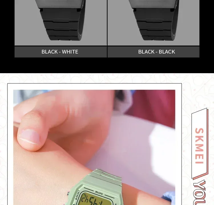 SKMEI 1683 Luxury Waterproof Mens Watches Electronic Sports Simple Stopwatch Wristwatches for Men Women Girl Relogio Masculino