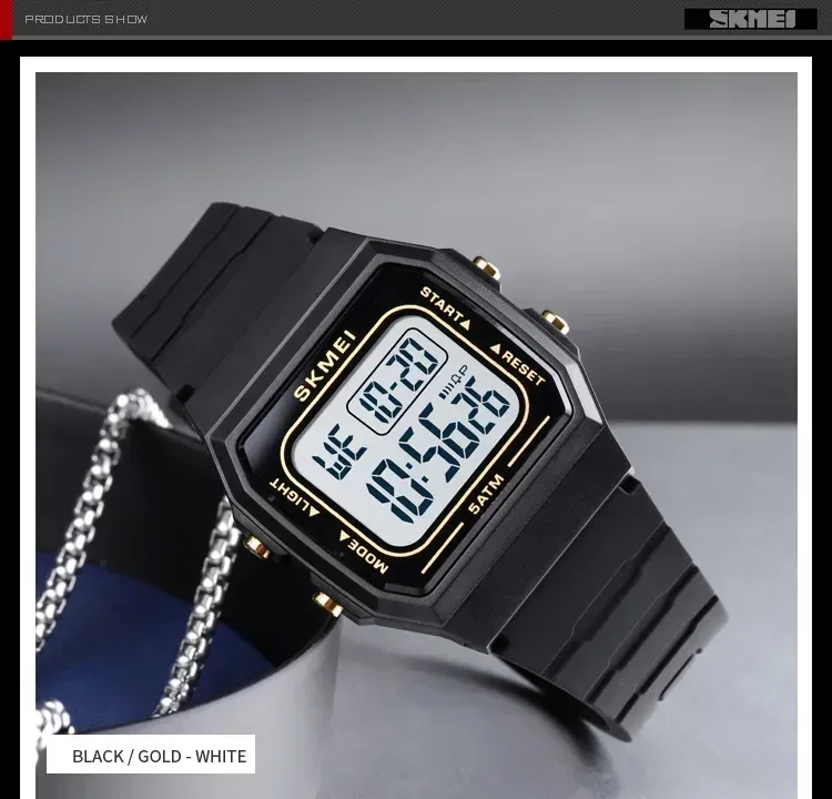 SKMEI 1683 Luxury Waterproof Mens Watches Electronic Sports Simple Stopwatch Wristwatches for Men Women Girl Relogio Masculino