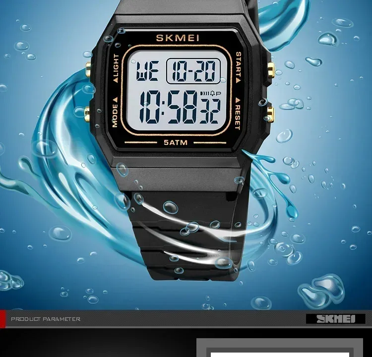 SKMEI 1683 Luxury Waterproof Mens Watches Electronic Sports Simple Stopwatch Wristwatches for Men Women Girl Relogio Masculino