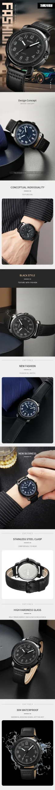SKMEI 1987 Business Men Quartz Wristwatches Date Calendar Clock Sport Waterproof Mens Watches Shockproof reloj hombre 1652 0992