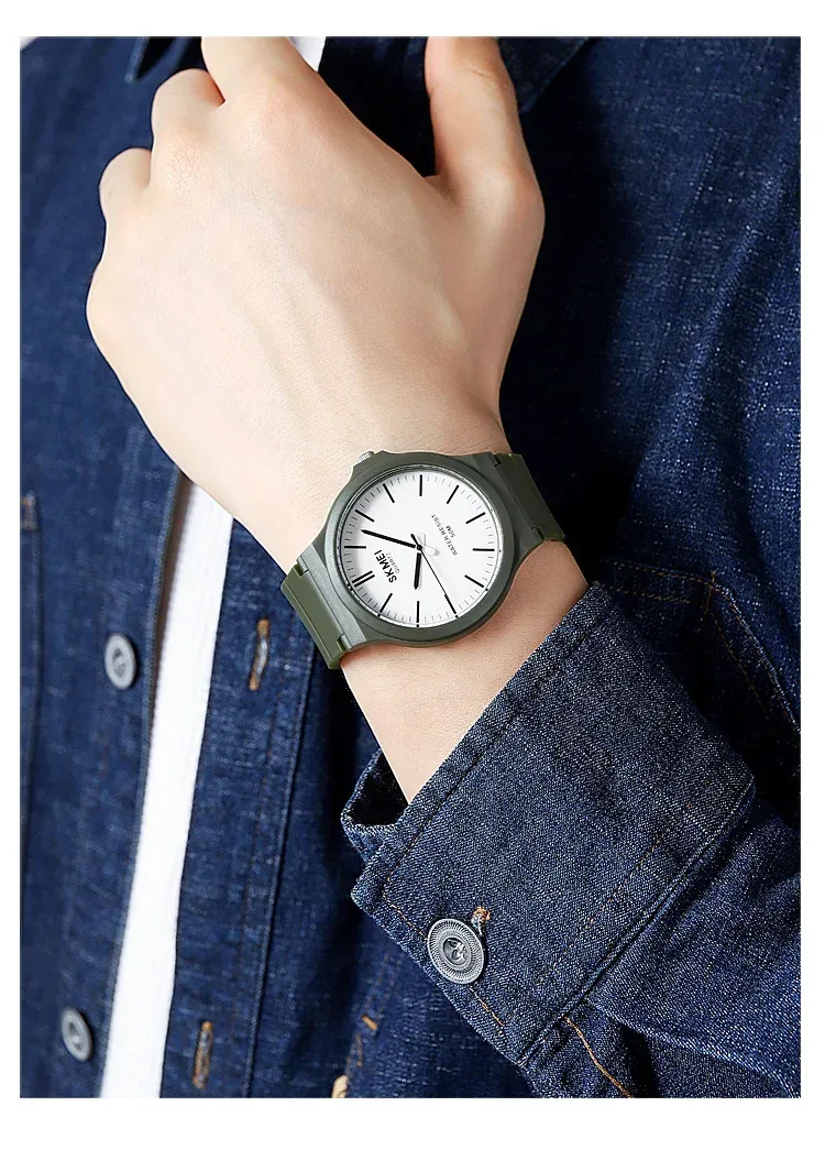SKMEI 2108 Mens Simple Waterproof Watches Casual Sports Quartz Men Wristwatches Male Shockproof Time Date Clock reloj hombre