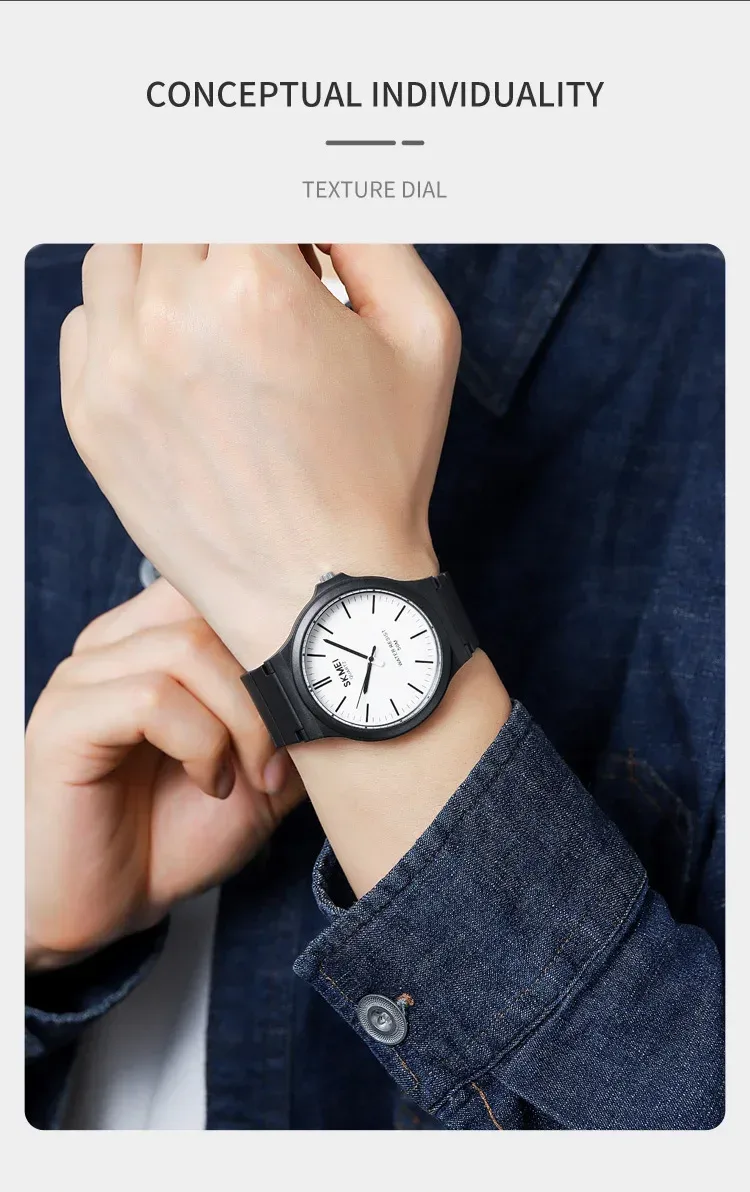 SKMEI 2108 Mens Simple Waterproof Watches Casual Sports Quartz Men Wristwatches Male Shockproof Time Date Clock reloj hombre