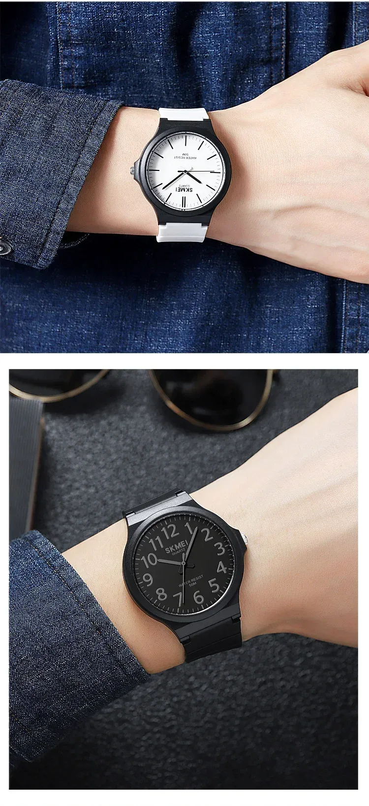SKMEI 2108 Mens Simple Waterproof Watches Casual Sports Quartz Men Wristwatches Male Shockproof Time Date Clock reloj hombre