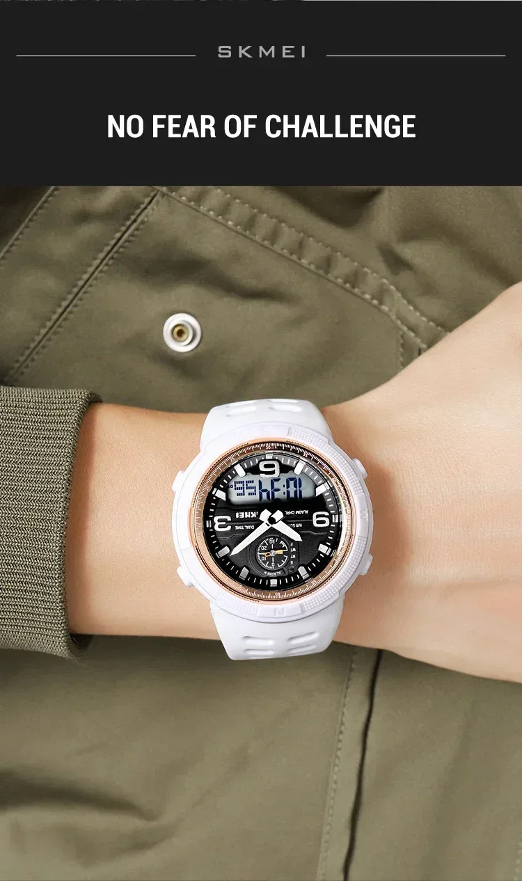 SKMEI 1655 Sport Digital Watch for Men Dual Display Waterproof Student Exploration Electronic Mens Wristwatches Back Light 1251