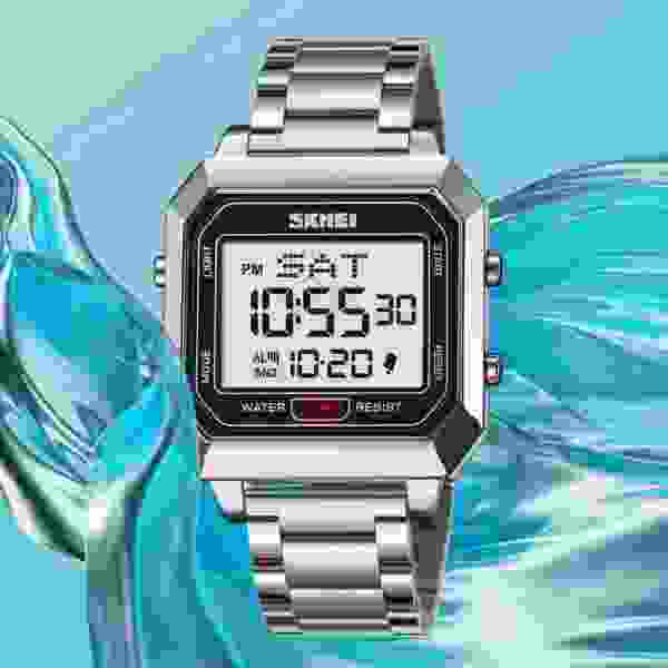 SKMEI 2149 Electronic Watch for Men Square Steel - Image 3