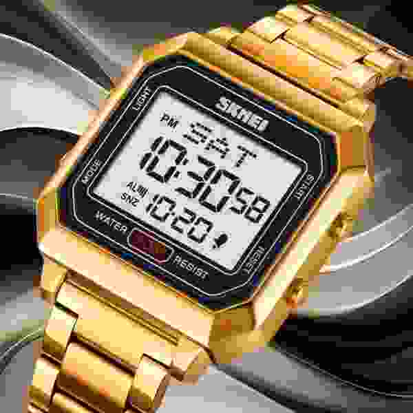 SKMEI 2149 Electronic Watch for Men Square Steel - Image 2