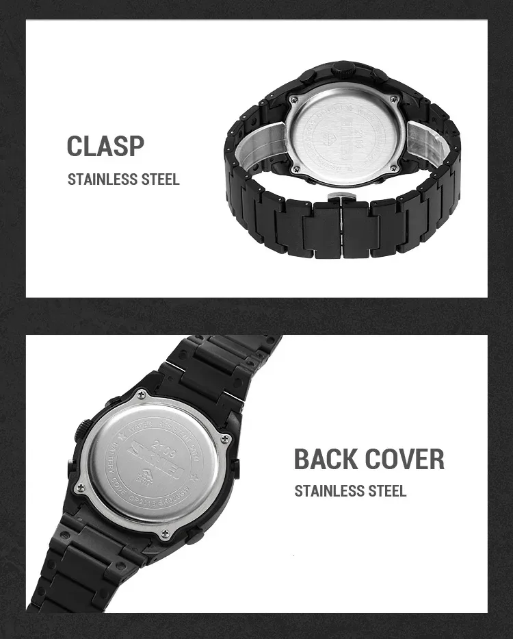 SKMEI 2109 Sport Watches Mens Multifunctional Time Military Camouflage Countdown Digital Men Wristwatch Waterproof Chrono Clock