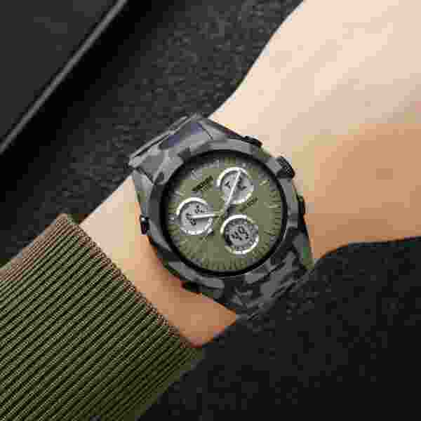 SKMEI 2109 Sport Watch Mens Multifunctional Time Military Camouflage Countdown Digital Men Wristwatch - Image 4
