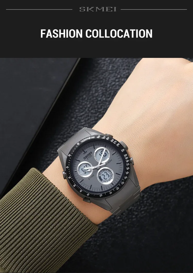 SKMEI 2109 Sport Watches Mens Multifunctional Time Military Camouflage Countdown Digital Men Wristwatch Waterproof Chrono Clock