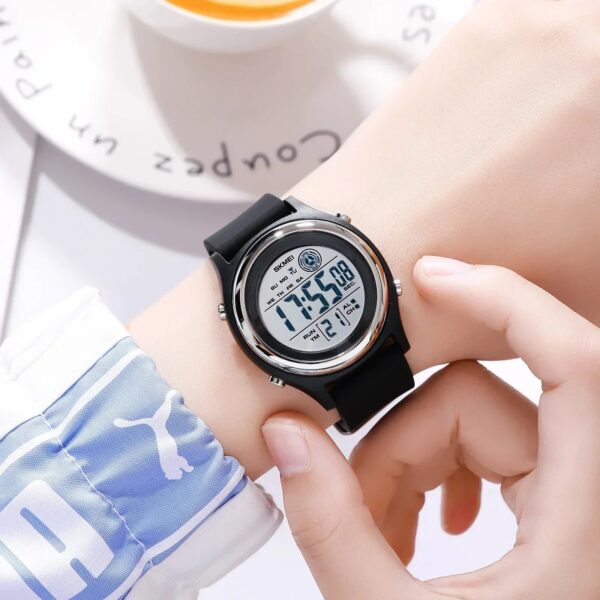 SKMEI 2094 Luxury Digital Womens Wristwatch Stopwatch Lady Back Light Waterproof - Image 4