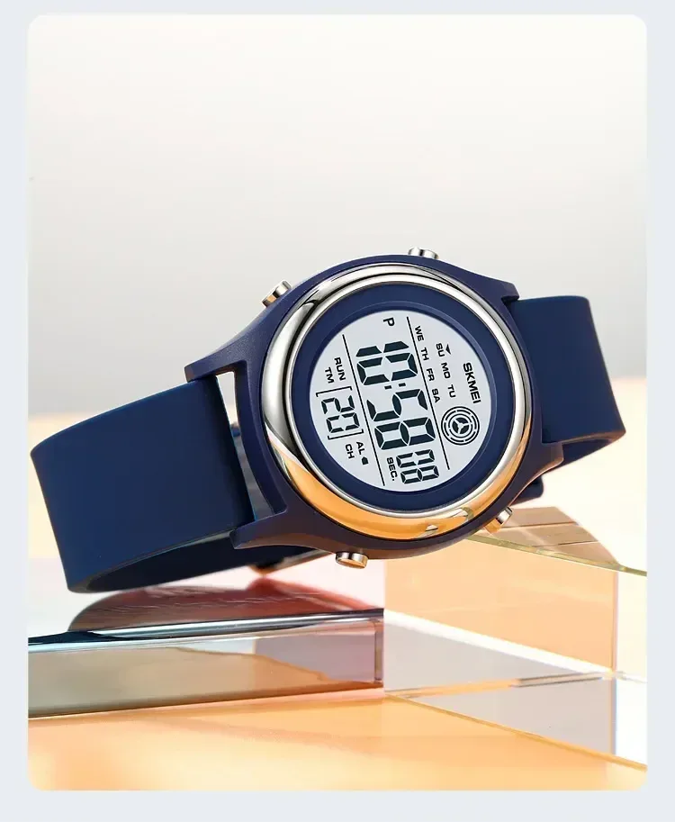 SKMEI 2094 Luxury Digital Womens Wristwatches Stopwatch Lady Back Light Waterproof Shockproof Countdown Watches for Women 1721
