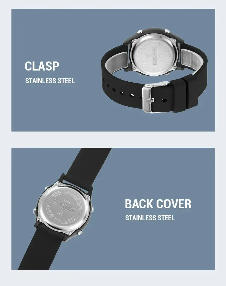 SKMEI 2094 Luxury Digital Womens Wristwatches Stopwatch Lady Back Light Waterproof Shockproof Countdown Watches for Women 1721