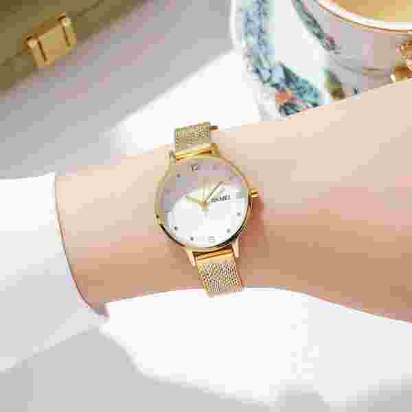 SKMEI 1874 Luxury Japan Quartz Movement Sports Ladies Waterproof Steel - Image 3
