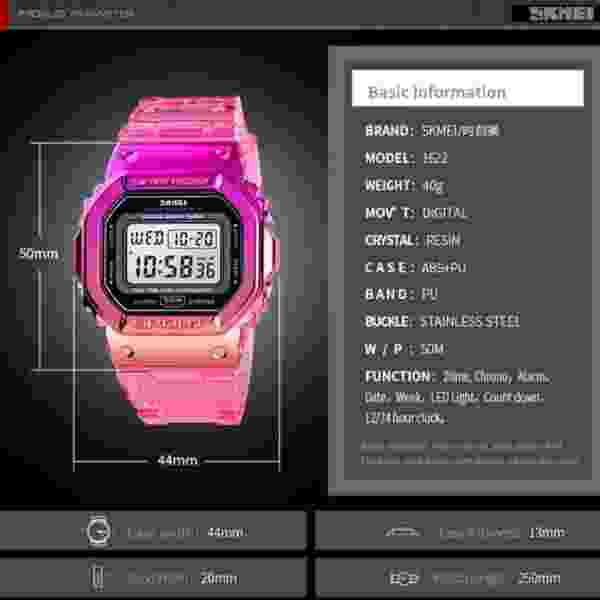 SKMEI 1622 Colorful Ladies Watch for Women Luxury Teenager Girls - Image 3