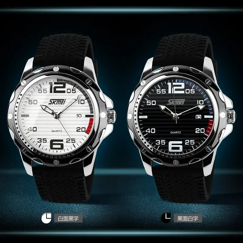 SKMEI 0992 Luxury Quartz Watch for Men Leisure Strap Sports Waterproof Mens Wristwatches Shockproof Date Clock Reloj Masculino
