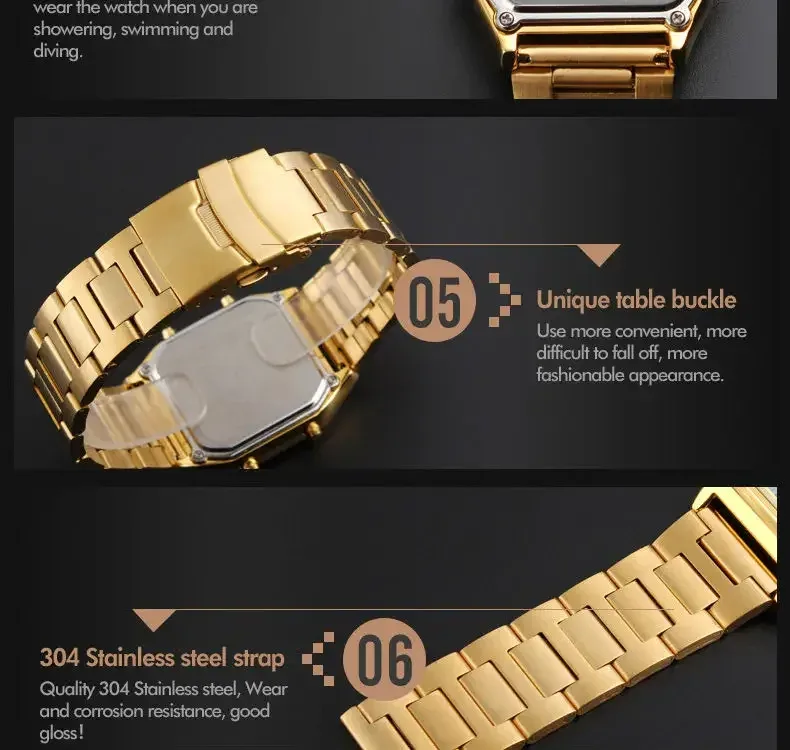 SKMEI Digital Quartz Watch for Men Sports Chronograph Waterproof Stainless Steel Shockproof Mens Wristwatches 1220 Reloj Hombre