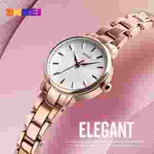 SKMEI 1410 Elegant Quartz Watch for Women Luxury Versatile Gold Ladies