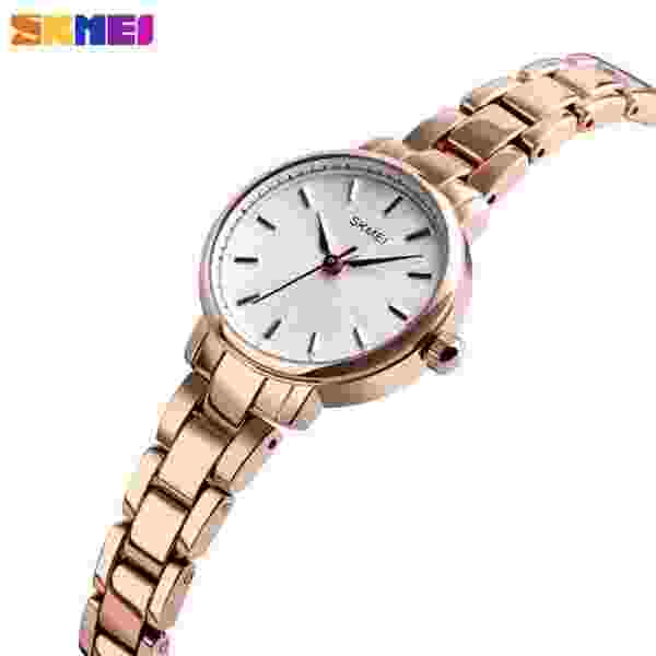 SKMEI 1410 Elegant Quartz Watch for Women Luxury Versatile Gold Ladies - Image 3