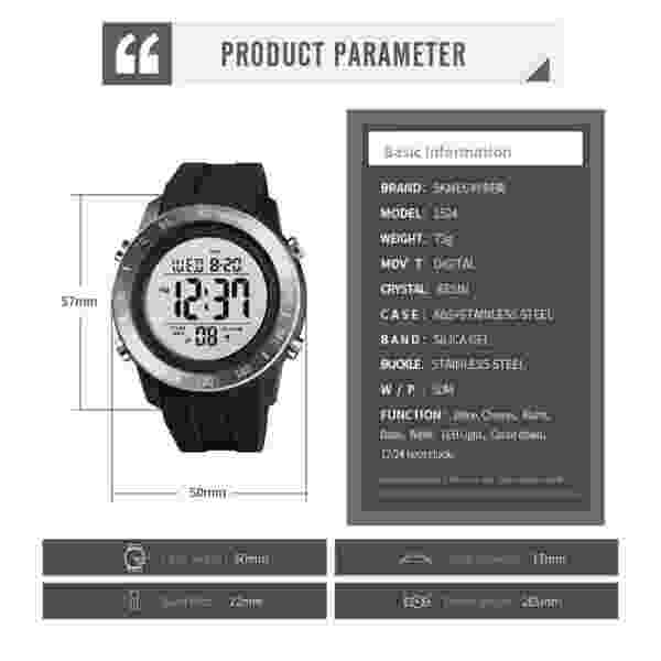 SKMEI 1524 Large Dial Sports Watch for Men - Image 6