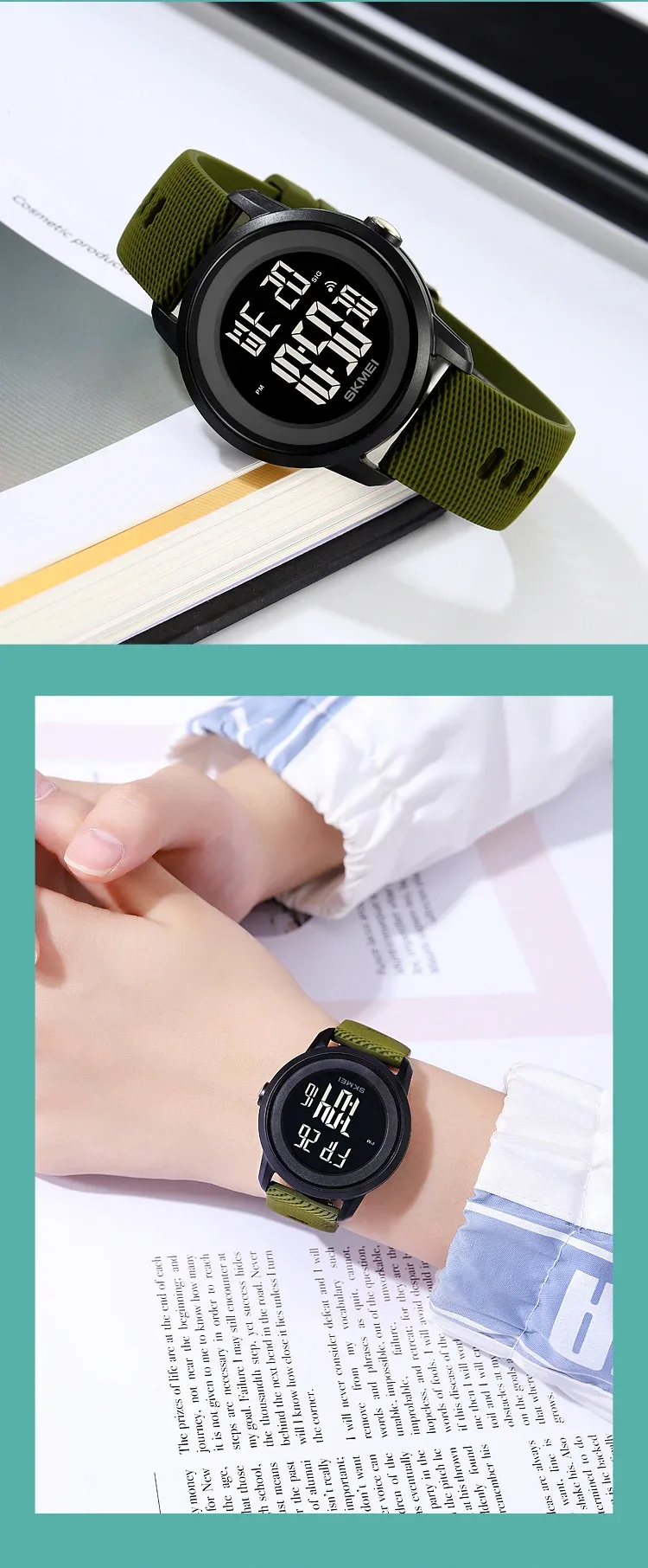 SKMEI Youth Cool Digital Countdown Sport Watches For Men Women Student 5Bar Waterproof Stopwatch Wristwatch Clock reloj hombre