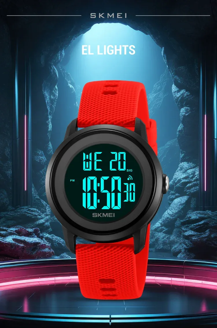 SKMEI Youth Cool Digital Countdown Sport Watches For Men Women Student 5Bar Waterproof Stopwatch Wristwatch Clock reloj hombre