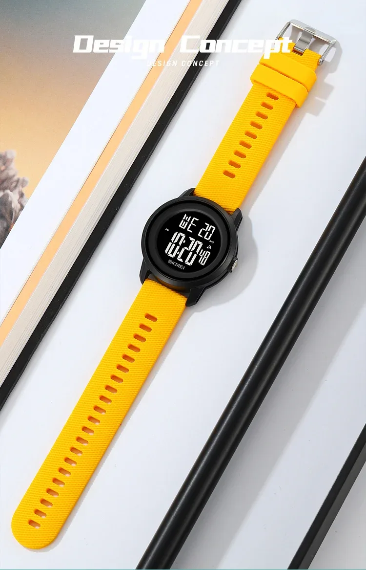 SKMEI Youth Cool Digital Countdown Sport Watches For Men Women Student 5Bar Waterproof Stopwatch Wristwatch Clock reloj hombre