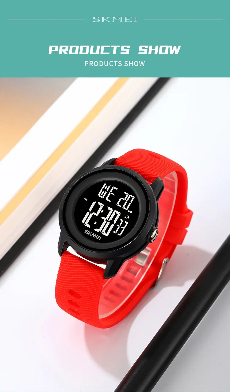 SKMEI Youth Cool Digital Countdown Sport Watches For Men Women Student 5Bar Waterproof Stopwatch Wristwatch Clock reloj hombre