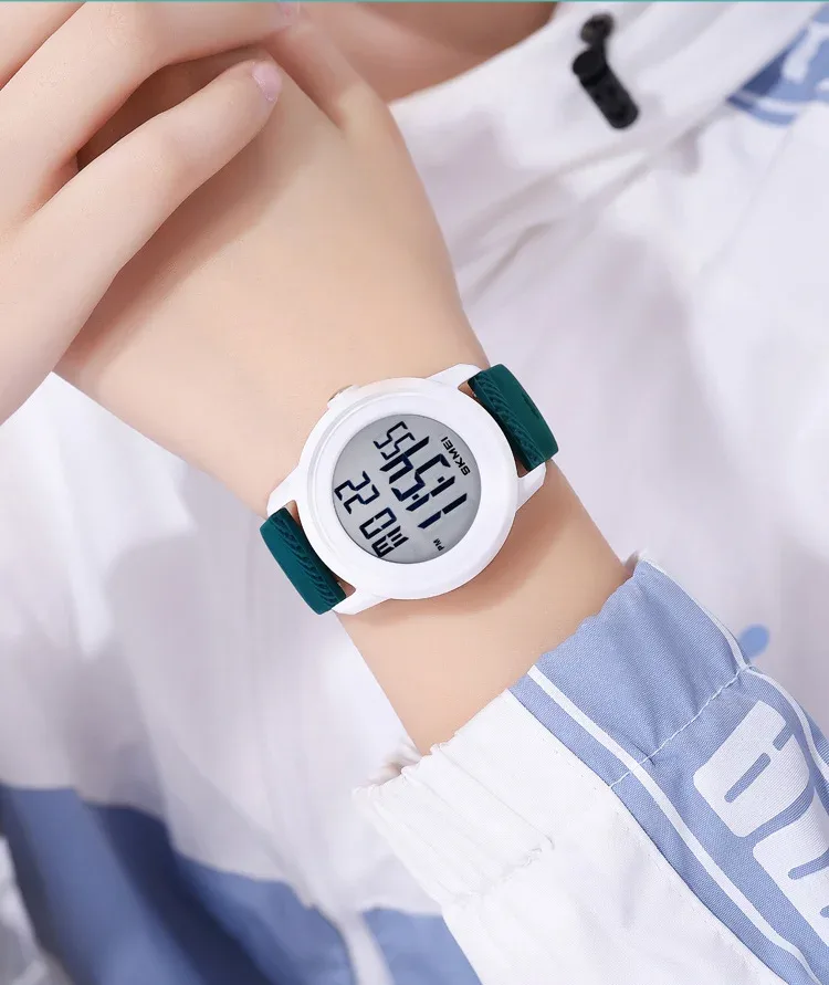 SKMEI Youth Cool Digital Countdown Sport Watches For Men Women Student 5Bar Waterproof Stopwatch Wristwatch Clock reloj hombre