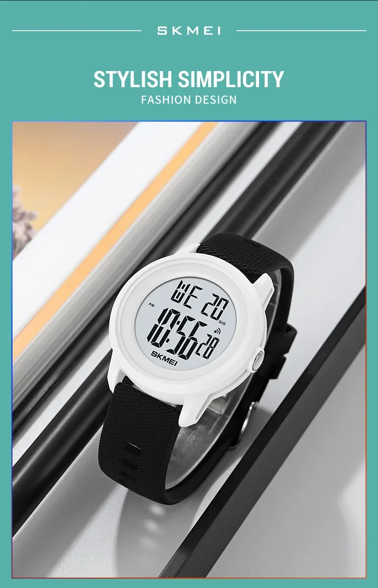 SKMEI Youth Cool Digital Countdown Sport Watches For Men Women Student 5Bar Waterproof Stopwatch Wristwatch Clock reloj hombre