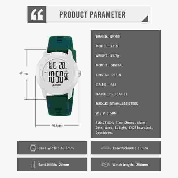 Skmei 2218 Multifunctional Digital Sports Watch for Men and Women (50M Waterproof) - Image 6