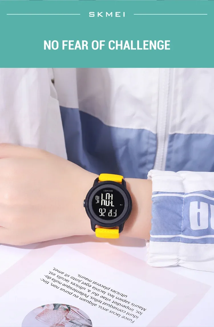 SKMEI Youth Cool Digital Countdown Sport Watches For Men Women Student 5Bar Waterproof Stopwatch Wristwatch Clock reloj hombre