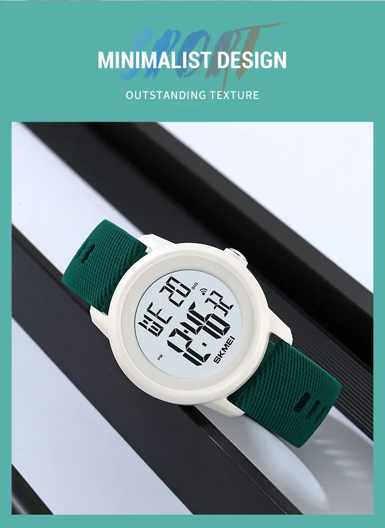 SKMEI Youth Cool Digital Countdown Sport Watches For Men Women Student 5Bar Waterproof Stopwatch Wristwatch Clock reloj hombre