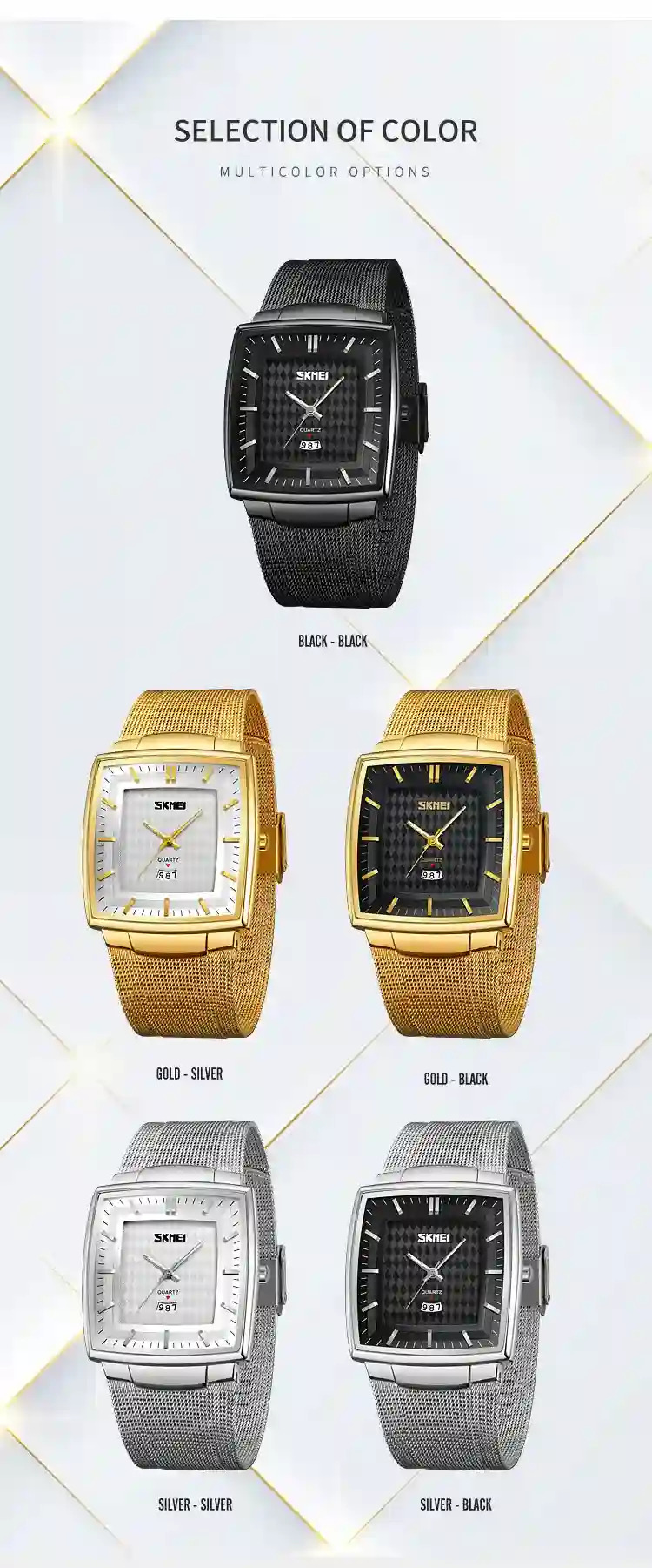 SKMEI Casual Time Date Quartz Wristwatch Top Brand Luxury 2024 Full Steel Watches Mens Sport Waterproof Clock Male reloj hombre