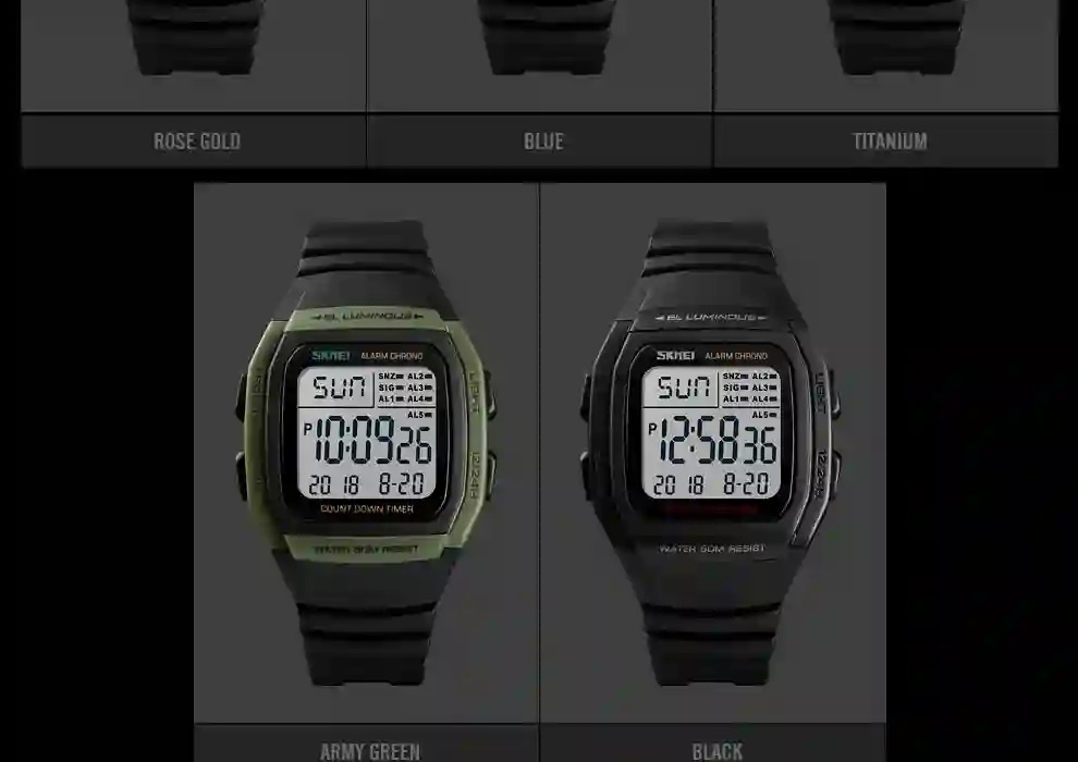 SKMEI Chrono Countdown Men Wristwatch Digital Dual Time Sport Mens Watches Casual Outdoor Male Clock Luminous montre homme