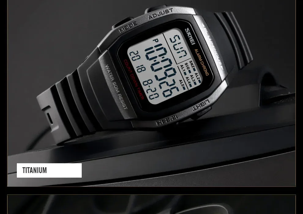 SKMEI Chrono Countdown Men Wristwatch Digital Dual Time Sport Mens Watches Casual Outdoor Male Clock Luminous montre homme