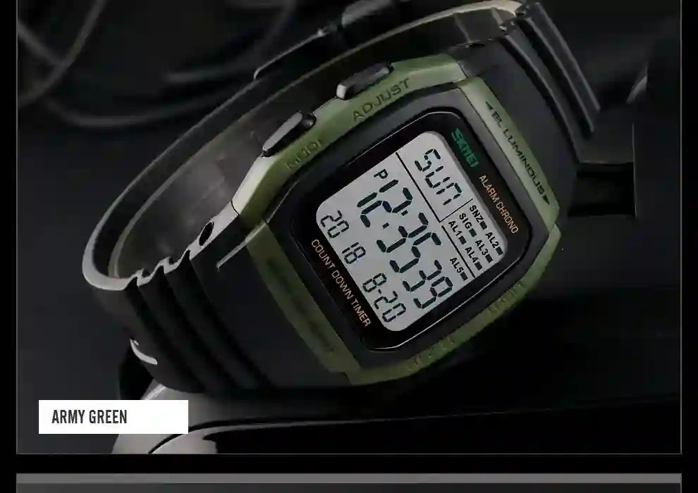 SKMEI Chrono Countdown Men Wristwatch Digital Dual Time Sport Mens Watches Casual Outdoor Male Clock Luminous montre homme