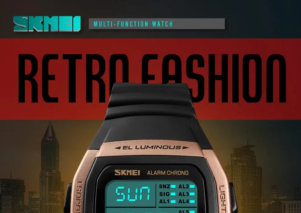 SKMEI Chrono Countdown Men Wristwatch Digital Dual Time Sport Mens Watches Casual Outdoor Male Clock Luminous montre homme