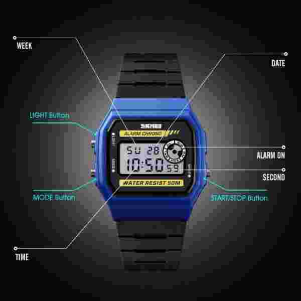 Skmei 1413 Multifunctional Digital Sports Watch for Men (50M Waterproof) - Image 4